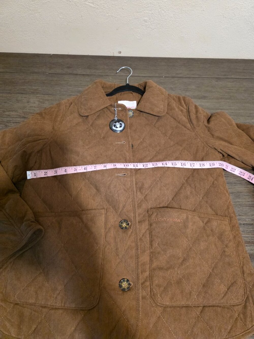 Lucky Brand Quilted Corduroy Barn Jacket NWT Brown Small - Picture 6 of 14